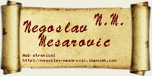 Negoslav Mesarović vizit kartica